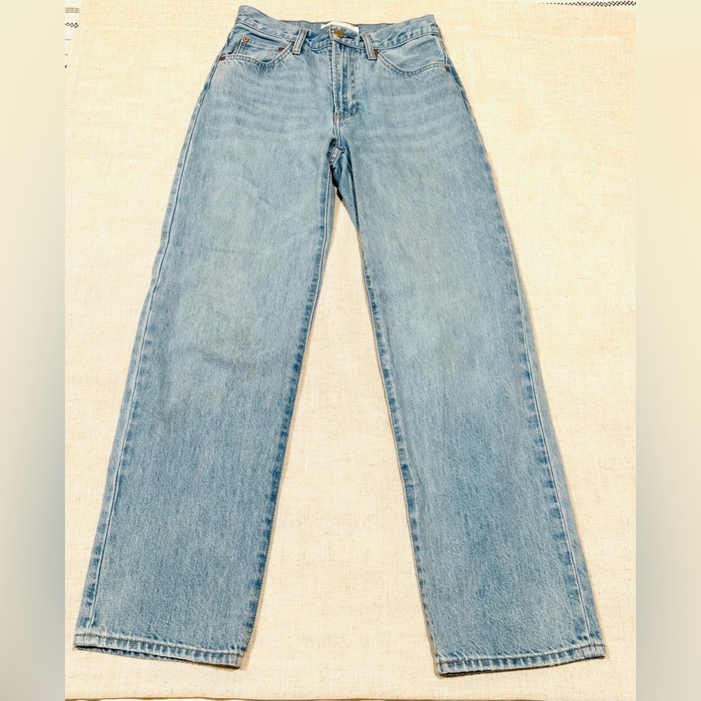 Denim Forum ‘90s Marlo Hi-Rise Baggy Jeans Light Wash Straight Leg 25 Aritzia - Picture 3 of 11